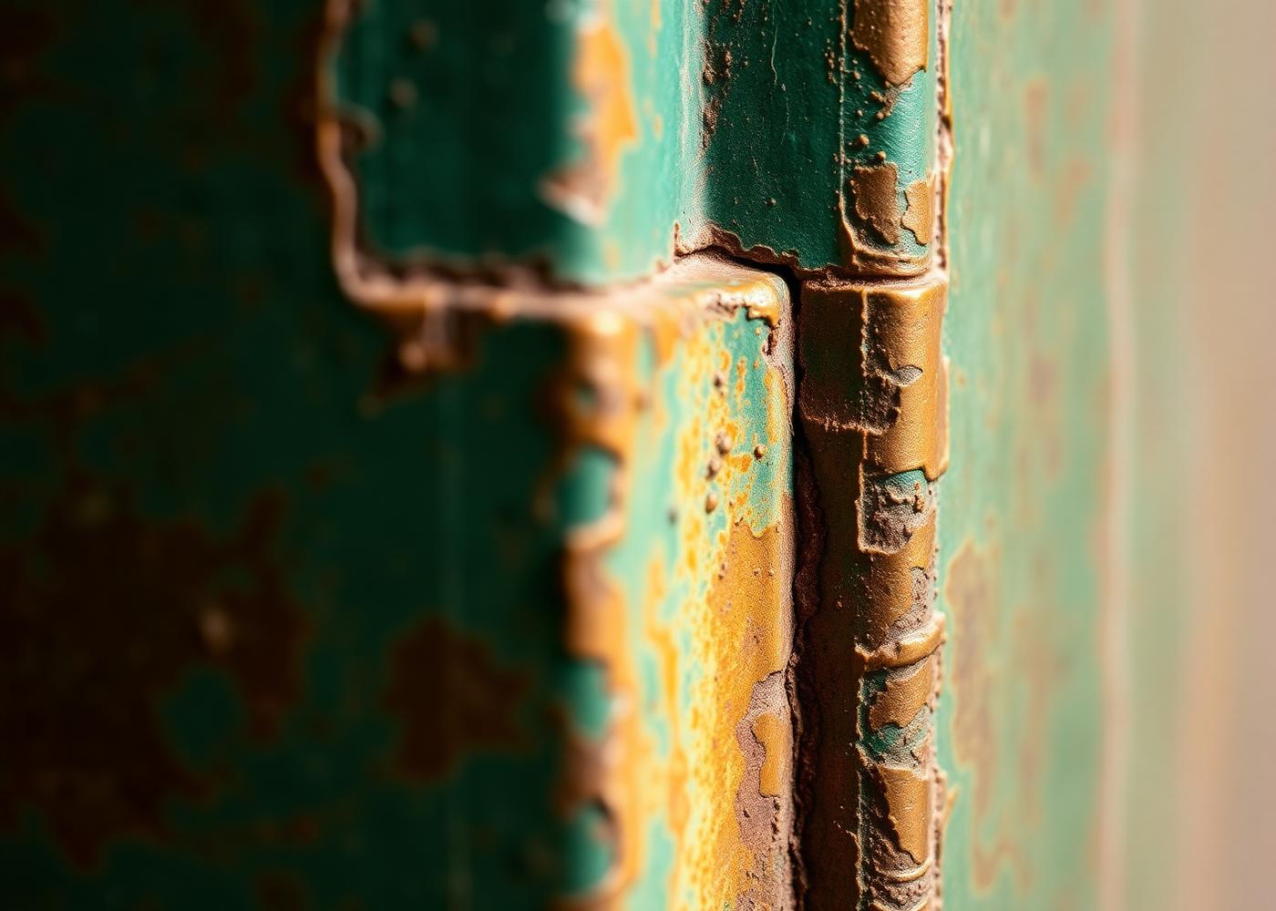 Superficie in bronzo con patina naturale e dettaglio di ossidazione